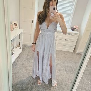 Double Slit Long Maxi Dress